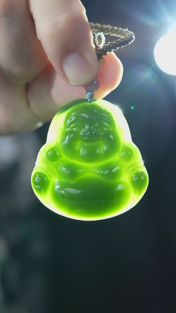 和田玉（碧玉）未镶嵌颈饰佛公