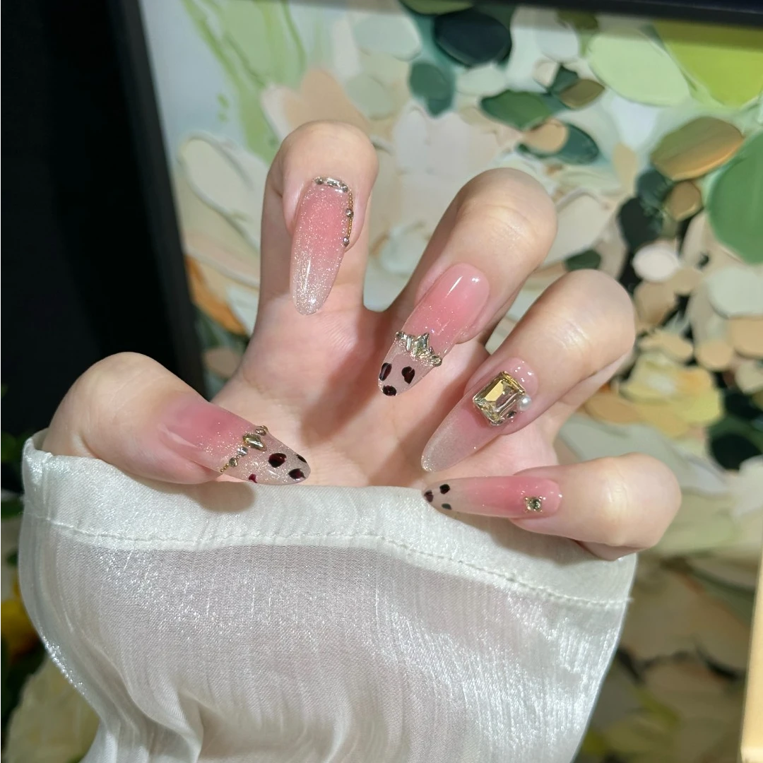 medinilla【橙红妃子】设计师新款高级感手工猫眼穿戴甲ins可拆卸