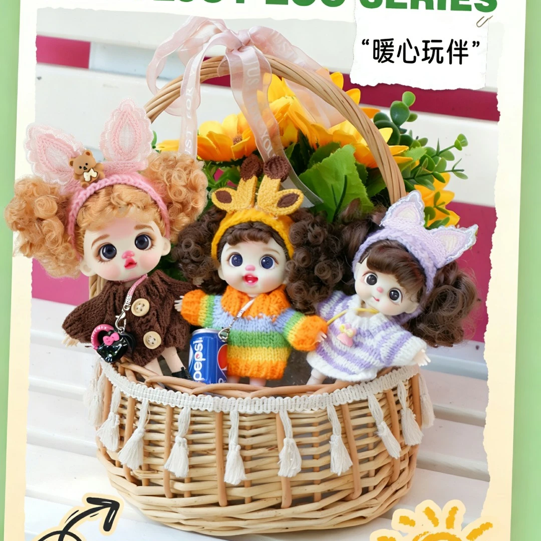 潮玩创意高级手工定制搪胶娃娃可换装多关节手办盲盒礼物