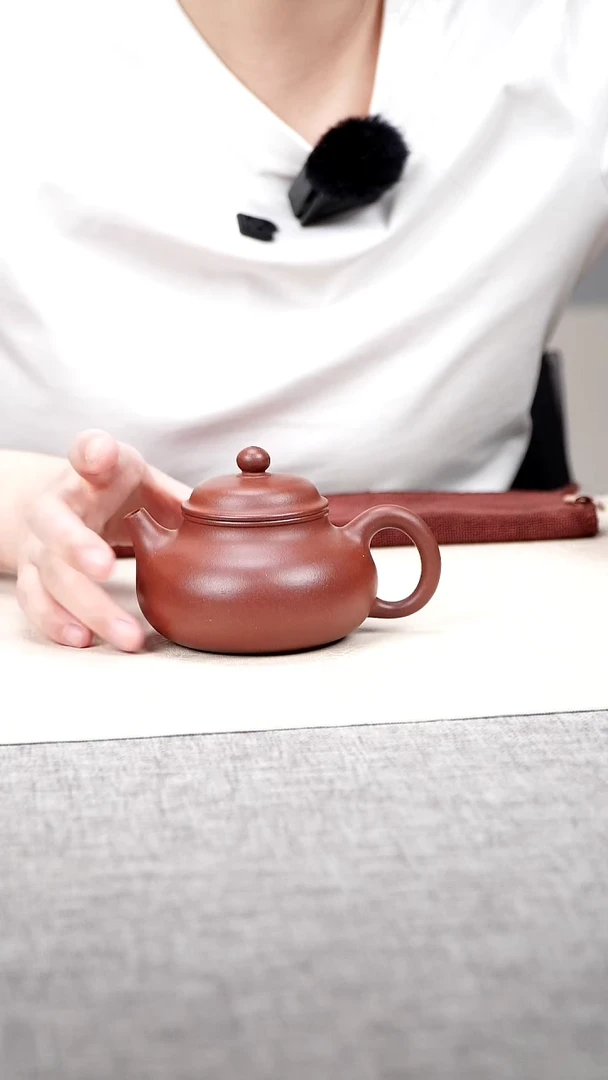 茶壶紫砂上新--小容天  红皮龙 180cc