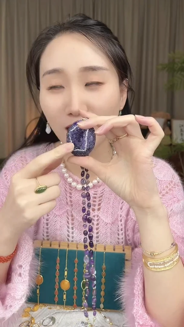 颈饰未镶嵌紫晶紫水晶大巴项链