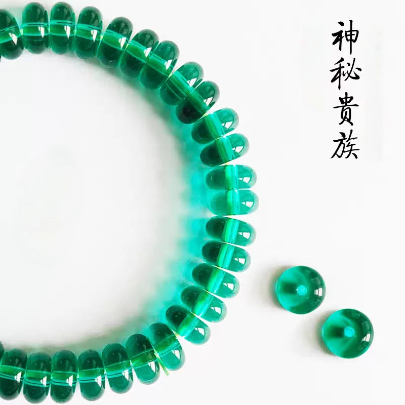 76号-8mm精品绿色算盘珠手串