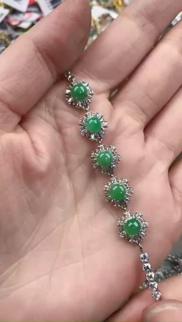 银S925镶嵌戒指翡翠171717----4