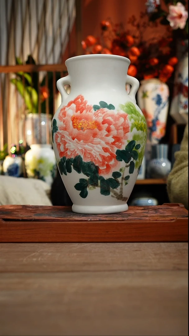 当代景德镇设计师釉下手绘陶瓷花瓶