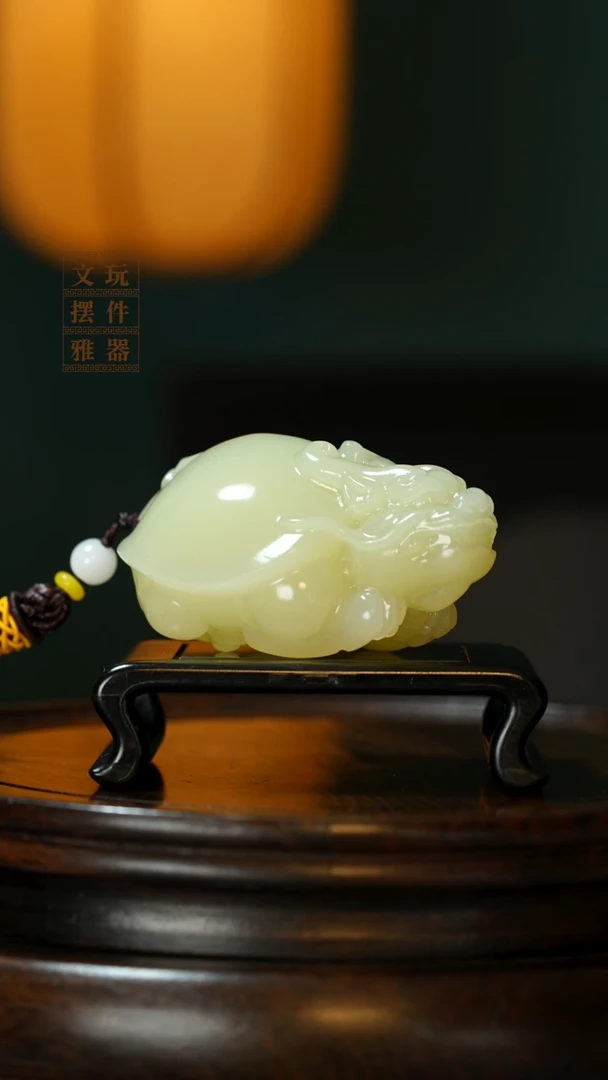 玉《吉祥龙龟》手把件摆件