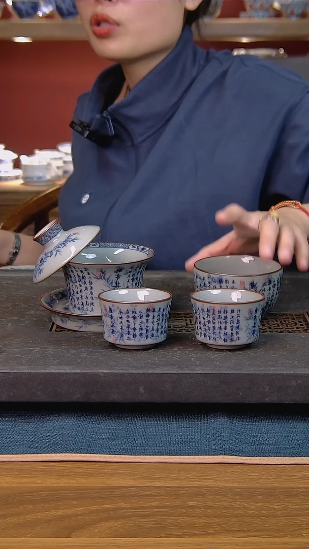 简装家用款4件套 老陶泥开片纹陶瓷茶具