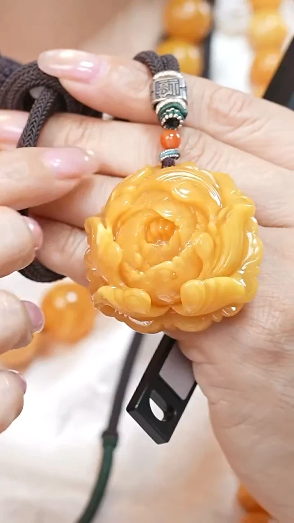 蜜蜡颈饰未镶嵌6532天然蜜蜡珠宝奇石云端妖孽全部保真