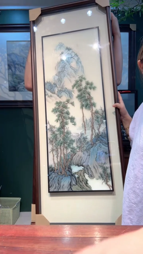 刺绣非遗苏绣手工刺绣山水