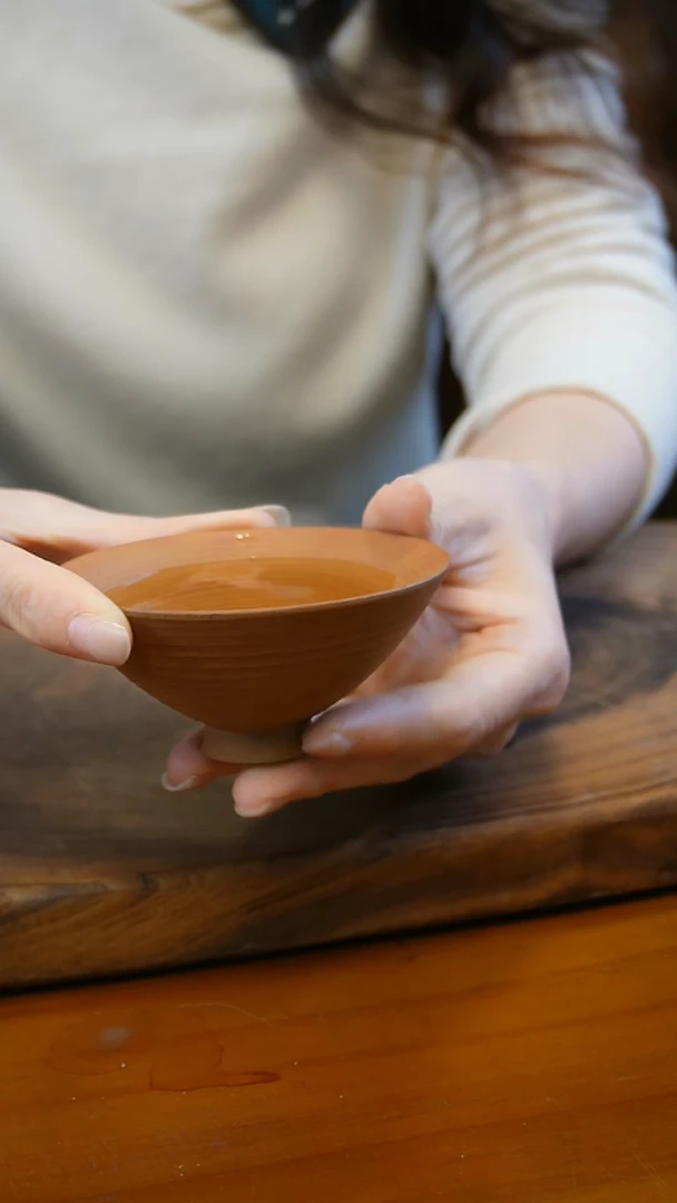 【闪购商品】10013斗笠杯磨砂感老岩泥茶壶