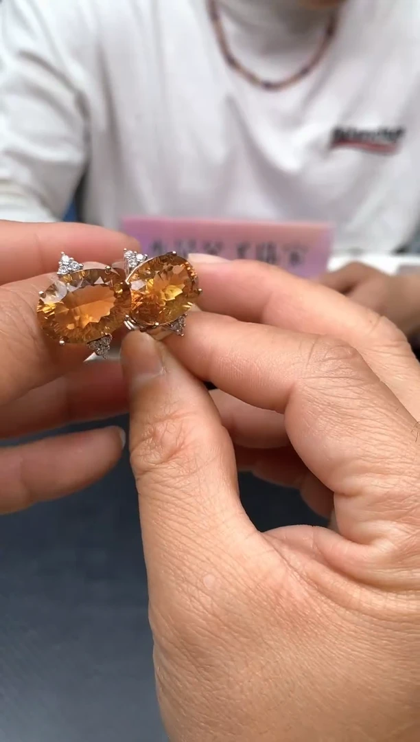 银S925镶嵌手串水晶B3黄水戒指多样性发其一