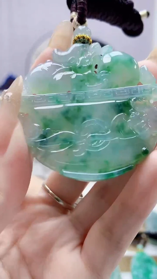 未镶嵌定制翡翠5028DD-毛货挂件137