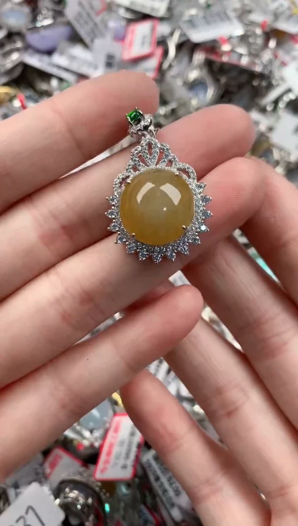 银S925镶嵌戒指翡翠888    7