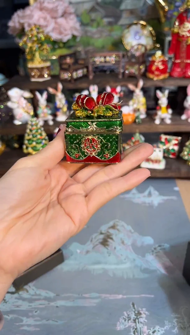 金属七宝烧首饰盒