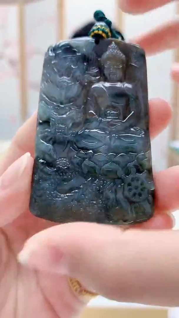 未镶嵌定制翡翠5028lr-毛货挂件171