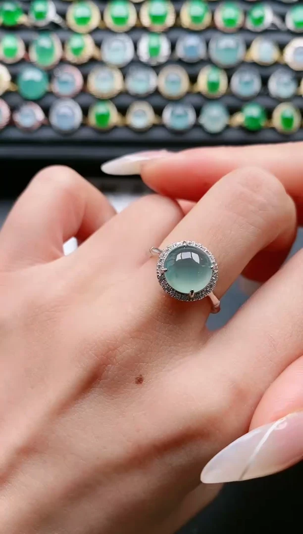 【闪购商品】翡翠戒指银S925镶嵌111111