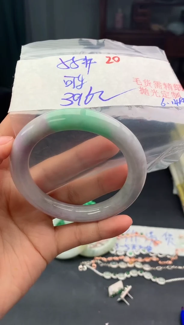 定制翡翠未镶嵌可**糖20毛货需精细抛光+可乐+396元