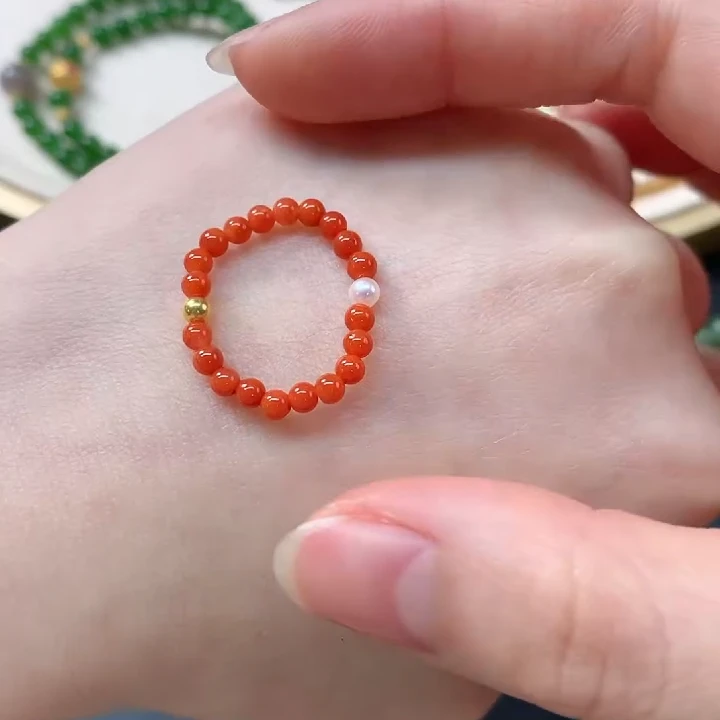 【一菲臻选】南红戒指未镶嵌-HB22|BNH1