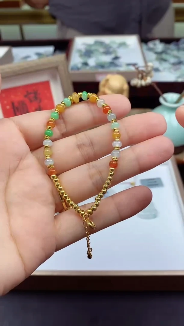 未镶嵌手链翡翠手链多样性发其一@@CMT