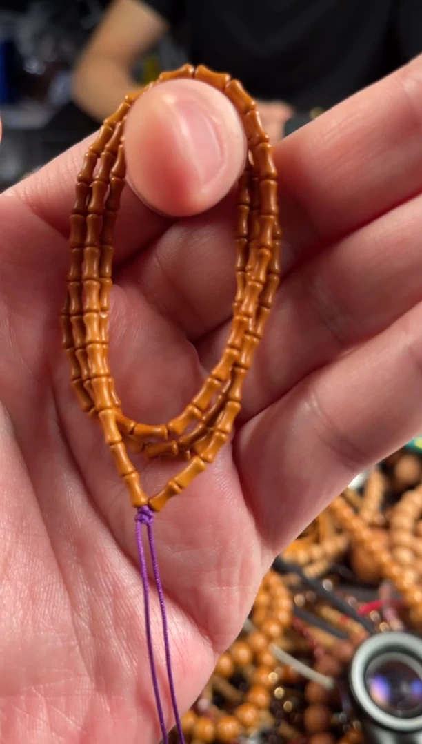 吊坠橄榄核王胖子文玩工作室核壁竹节108