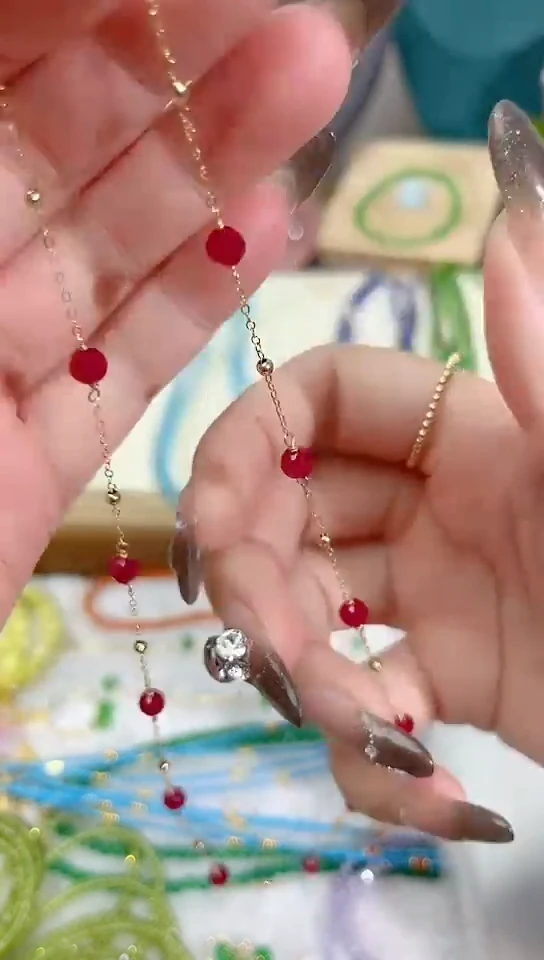 【闪购商品】红宝石颈饰14K金镶嵌满99