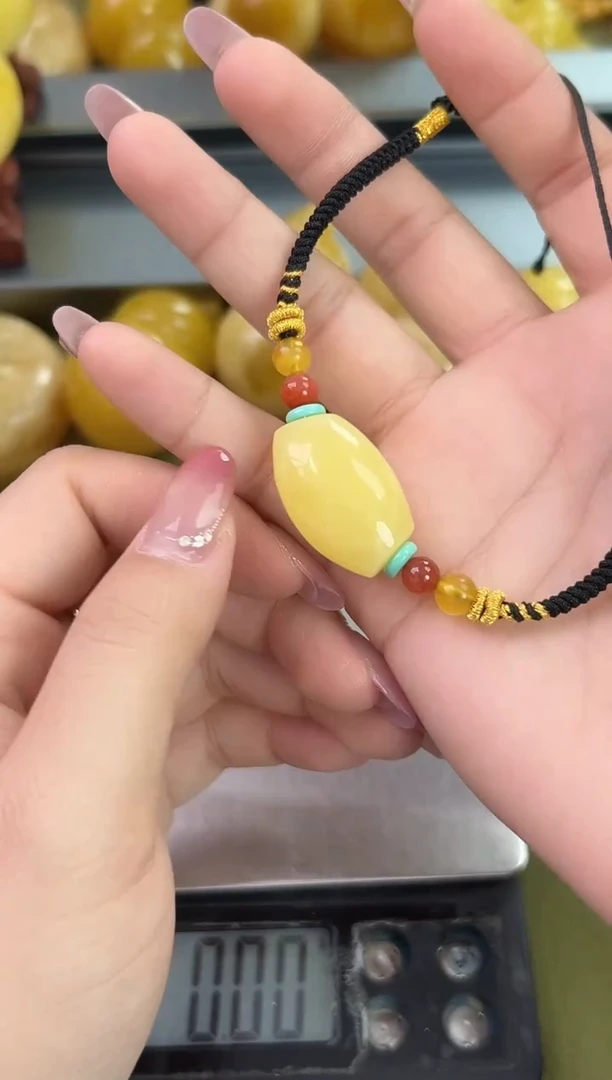 裸石琥珀未镶嵌天然琥珀蜜蜡手绳