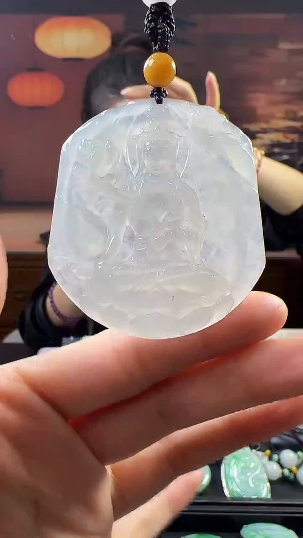 未镶嵌挂件翡翠大势至菩萨