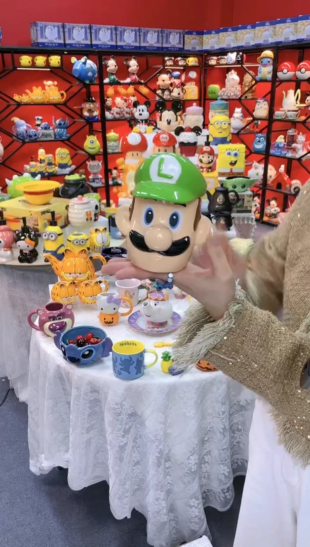 【闪购商品】1@@路易吉带盖陶瓷杯