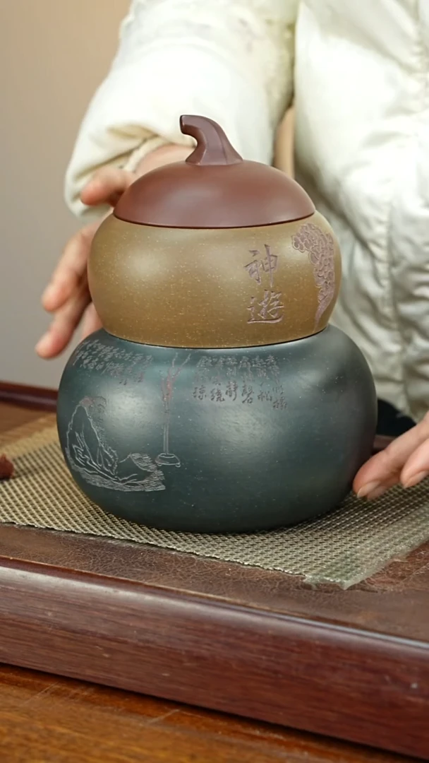 宜兴原矿紫砂茶叶罐