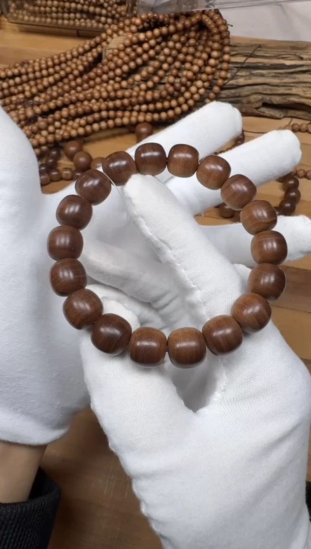 老山檀香檀香王11.5*12单圈横纹沉水黑肉