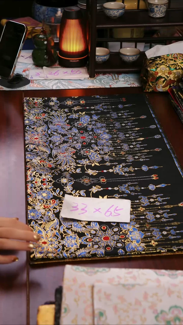 【凤冠双面】中国风干泡织锦茶席33*65