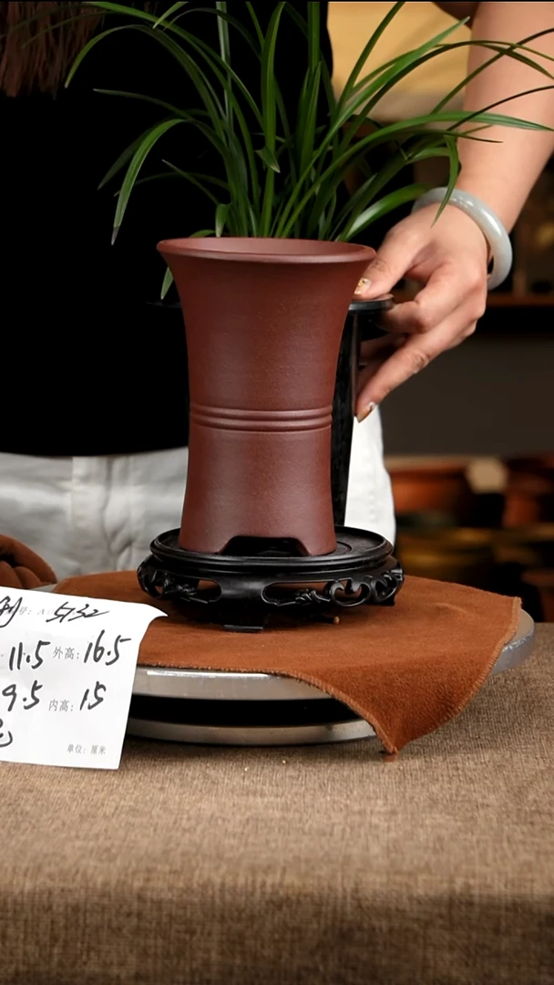 紫砂花盆花卉工艺9123+s