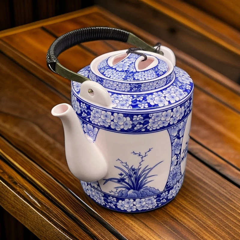 XD-ZH-XD8363红稀土开窗花卉提梁壶1000ml+礼盒