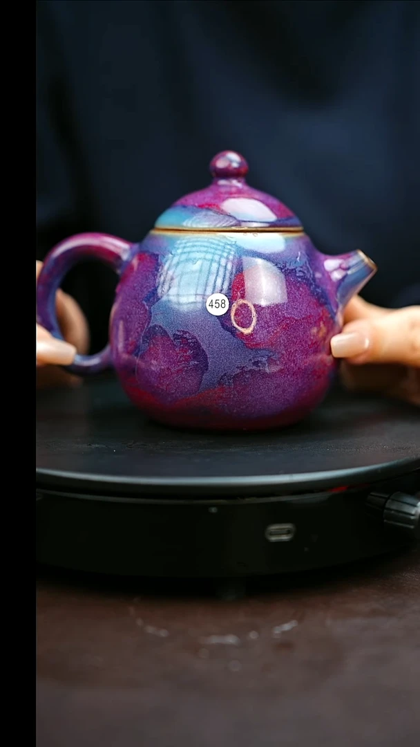 458#原矿钧瓷炉钧釉龙蛋壶