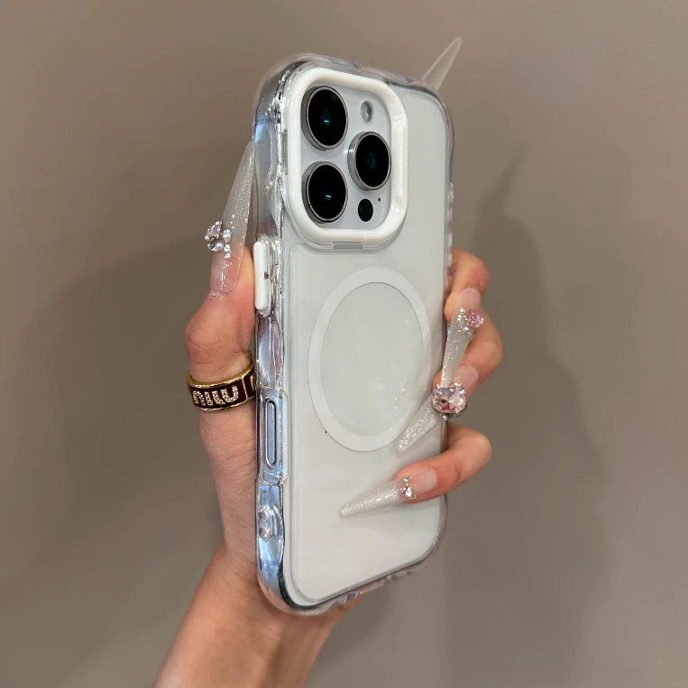 简约纯色多巴胺果冻磁吸适用于iPhone16Promax手机壳苹果15/14/13