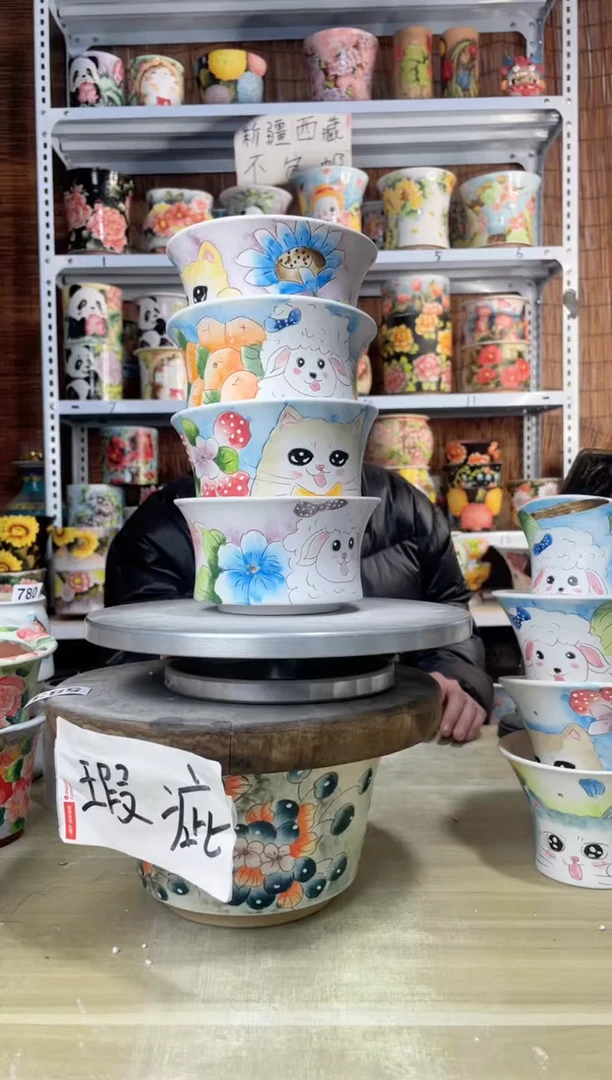 【闪购商品】摆件880陶花岛多肉陶瓷花盆罐——微瑕