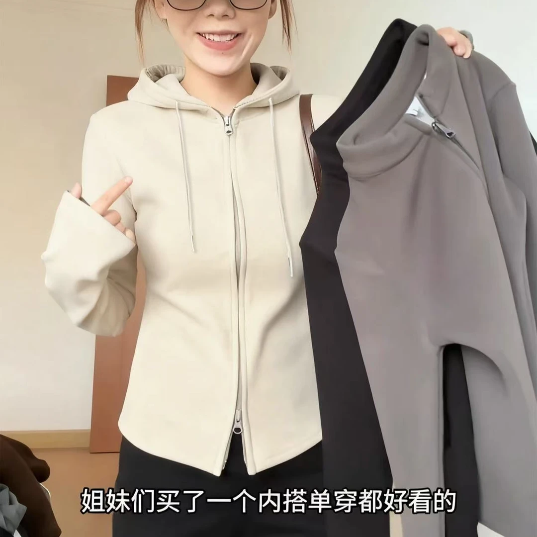 7020 YS修身正肩外套女秋季卫衣巨好看早秋穿搭外套