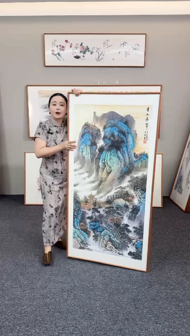 国画雅居图*155*76*手绘作品