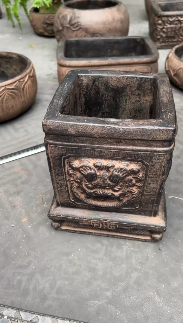 陶土【火山泥】虎头方墩