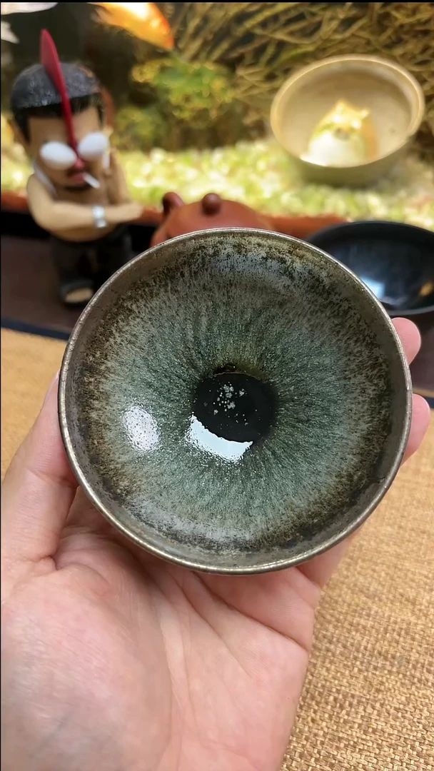 茶盏002高端建盏原矿柴烧  瞳孔