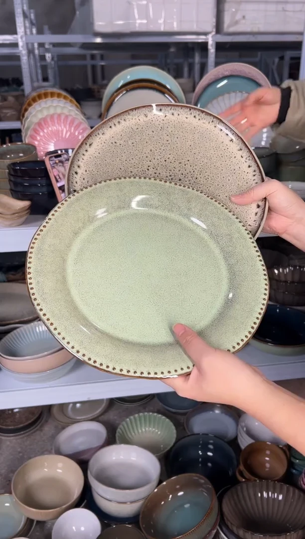 陶瓷外贸尾货瑕疵满20包邮X2大盘