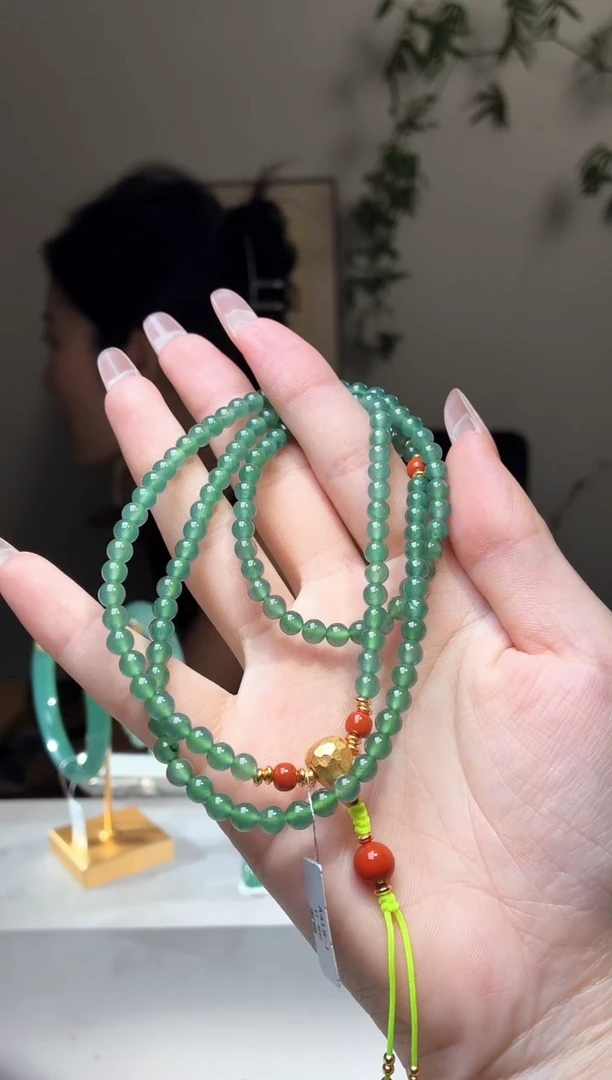 翡翠未镶嵌项链珠链