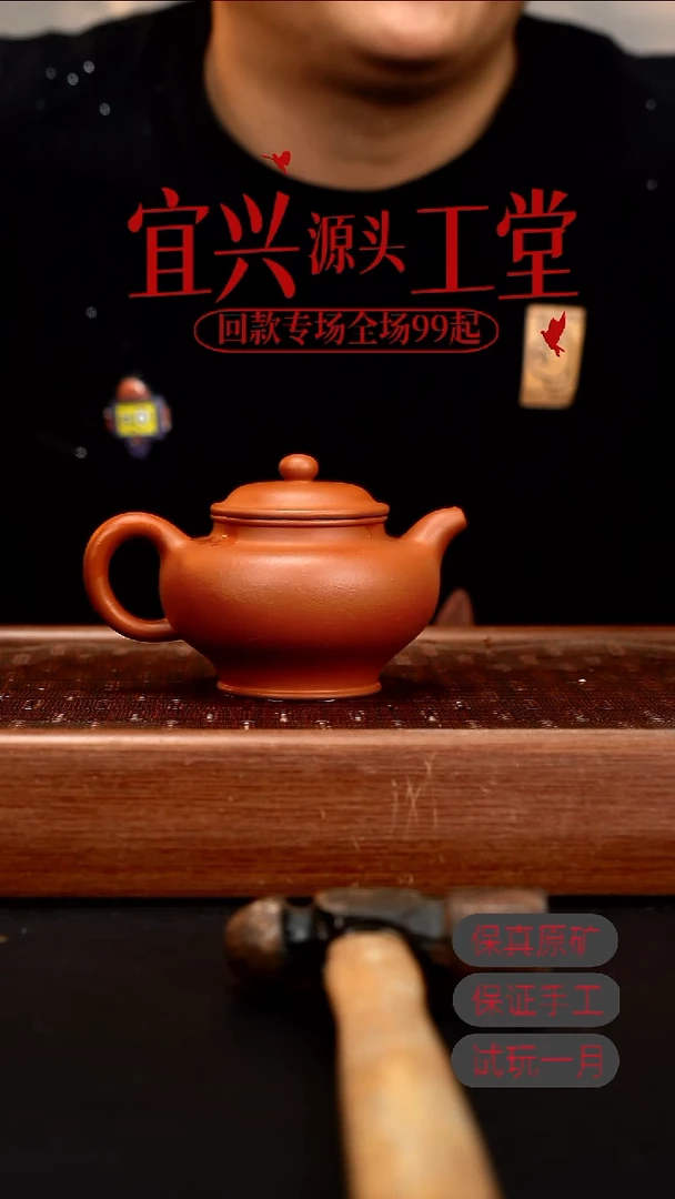 茶壶紫砂WH赵庄朱泥掇只