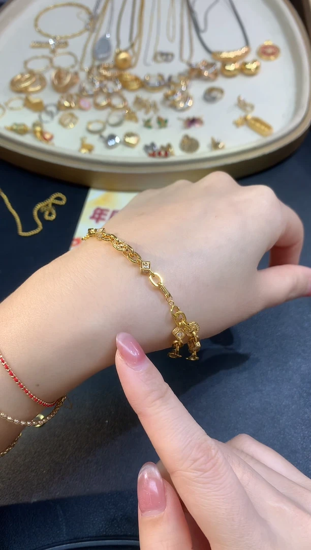 手链18K金延长链多样性发货一件A25|680