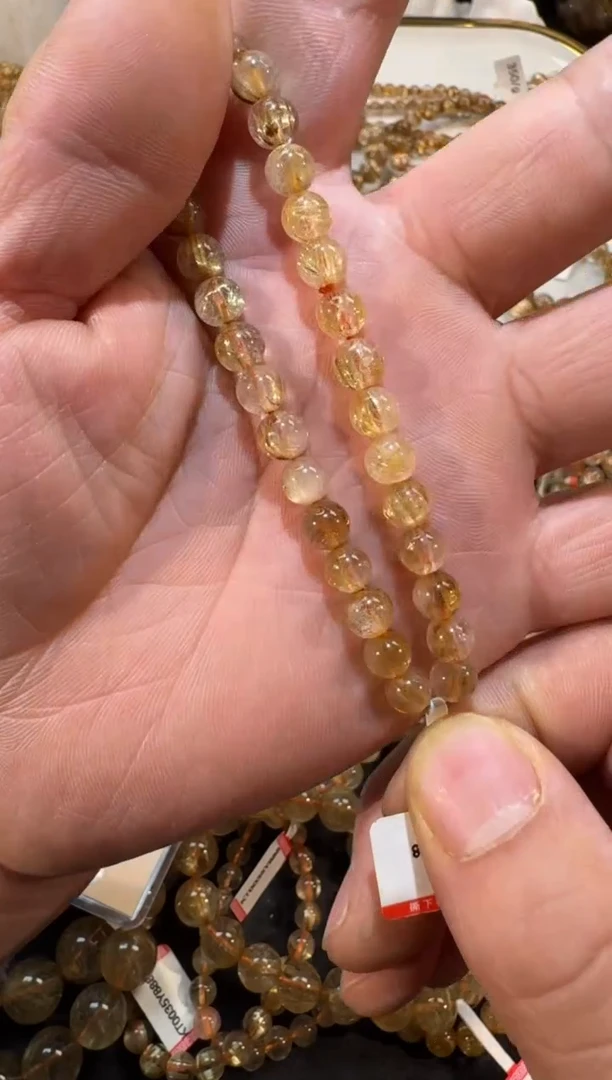 未镶嵌手串发晶SJ-515金发晶