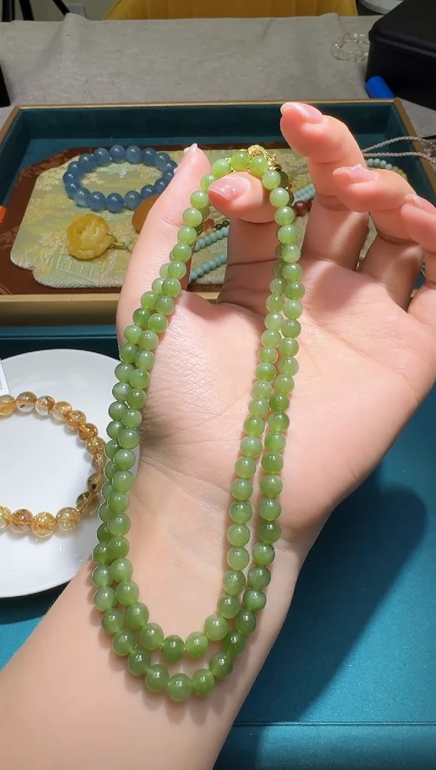 颈饰未镶嵌和田玉多样性发一件255