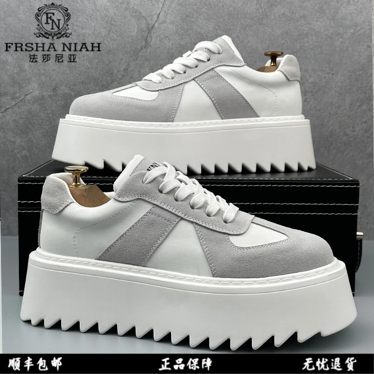 法莎尼亚鞋子男款厚底增高休闲鞋小众设计师款百搭高级感低帮鞋子
