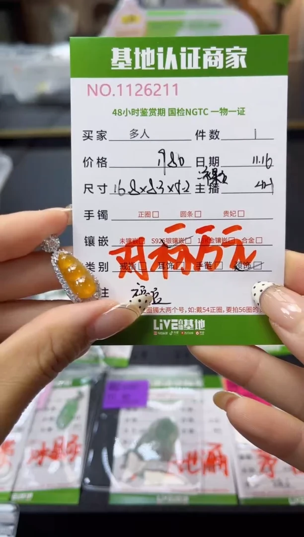 吊坠(不含链)银S925镶嵌翡翠多人