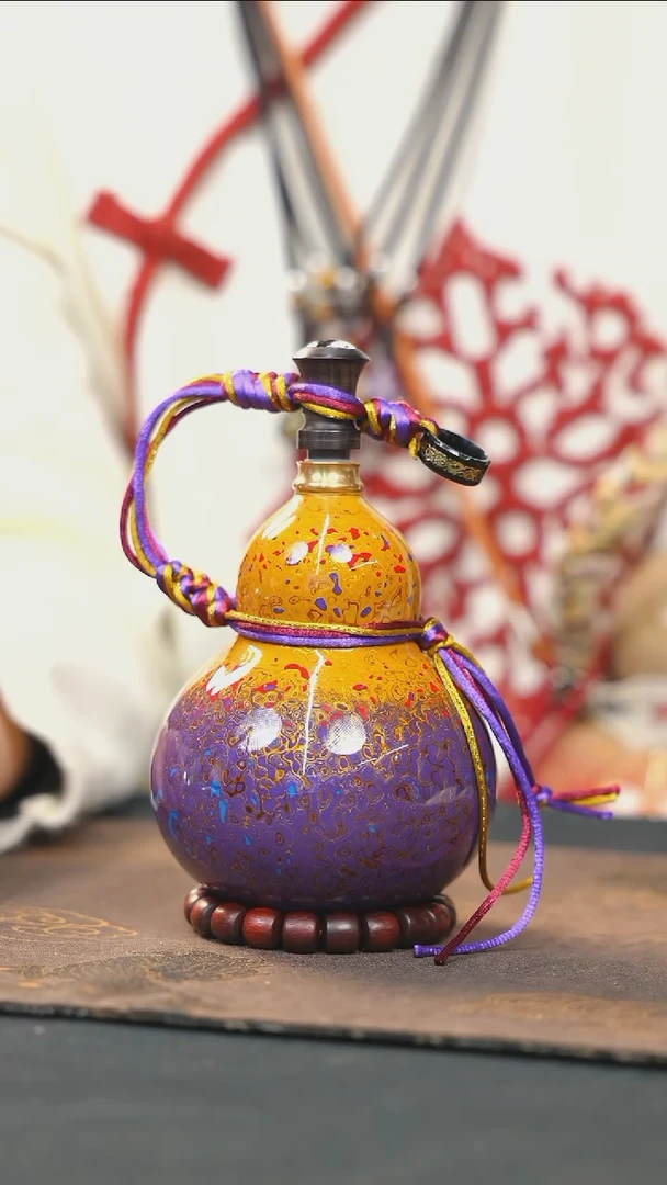【闪购商品】RZ122漆艺酒葫芦不包手串及旋转底座