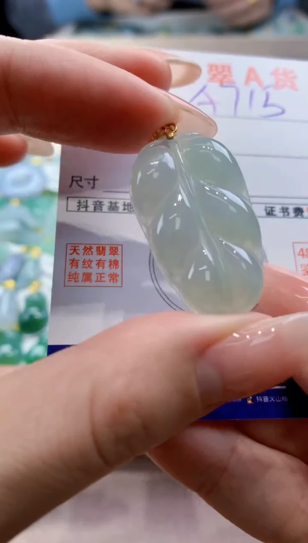 颈饰未镶嵌翡翠 天然翡翠挂件