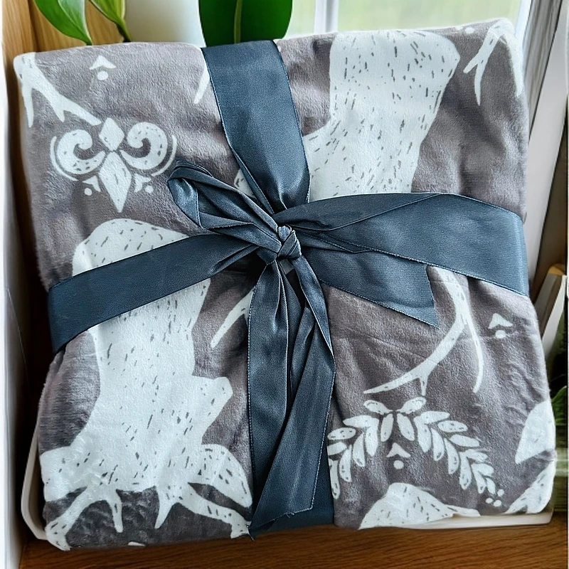 《云云家》高品质麋鹿款绒面小毯子约75*103左右发4条